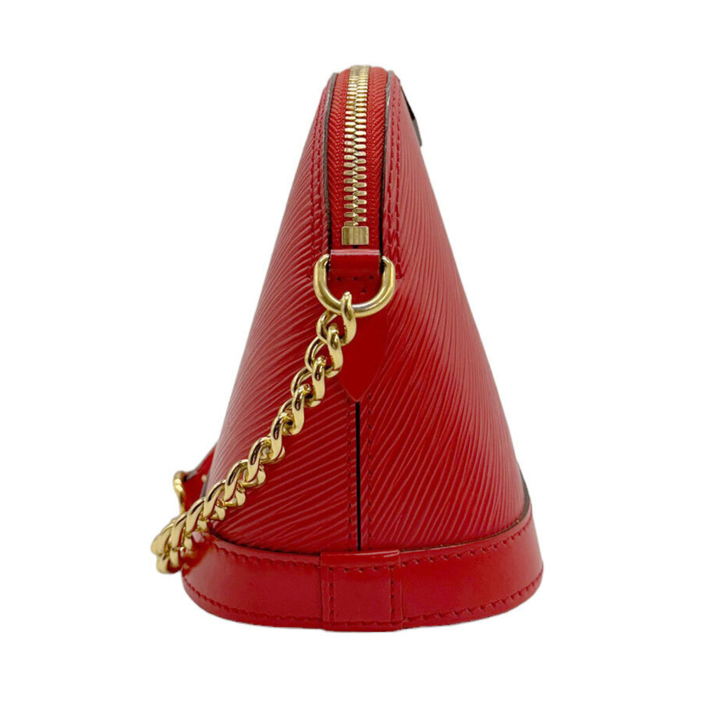 Louis Vuitton Metal Red Bag Shoulder Crossbody Gold Alma Leather Epi